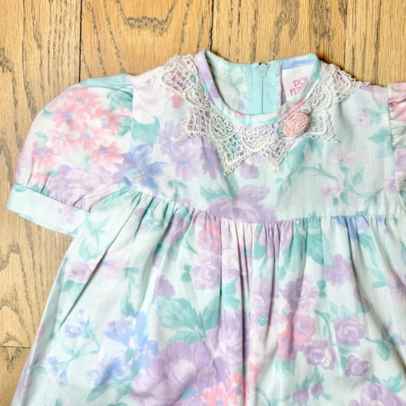 Vintage Polly Flinders Floral Bubble Bottom Babygirl Onepiece Romper 18 Months - Picture 3 of 14